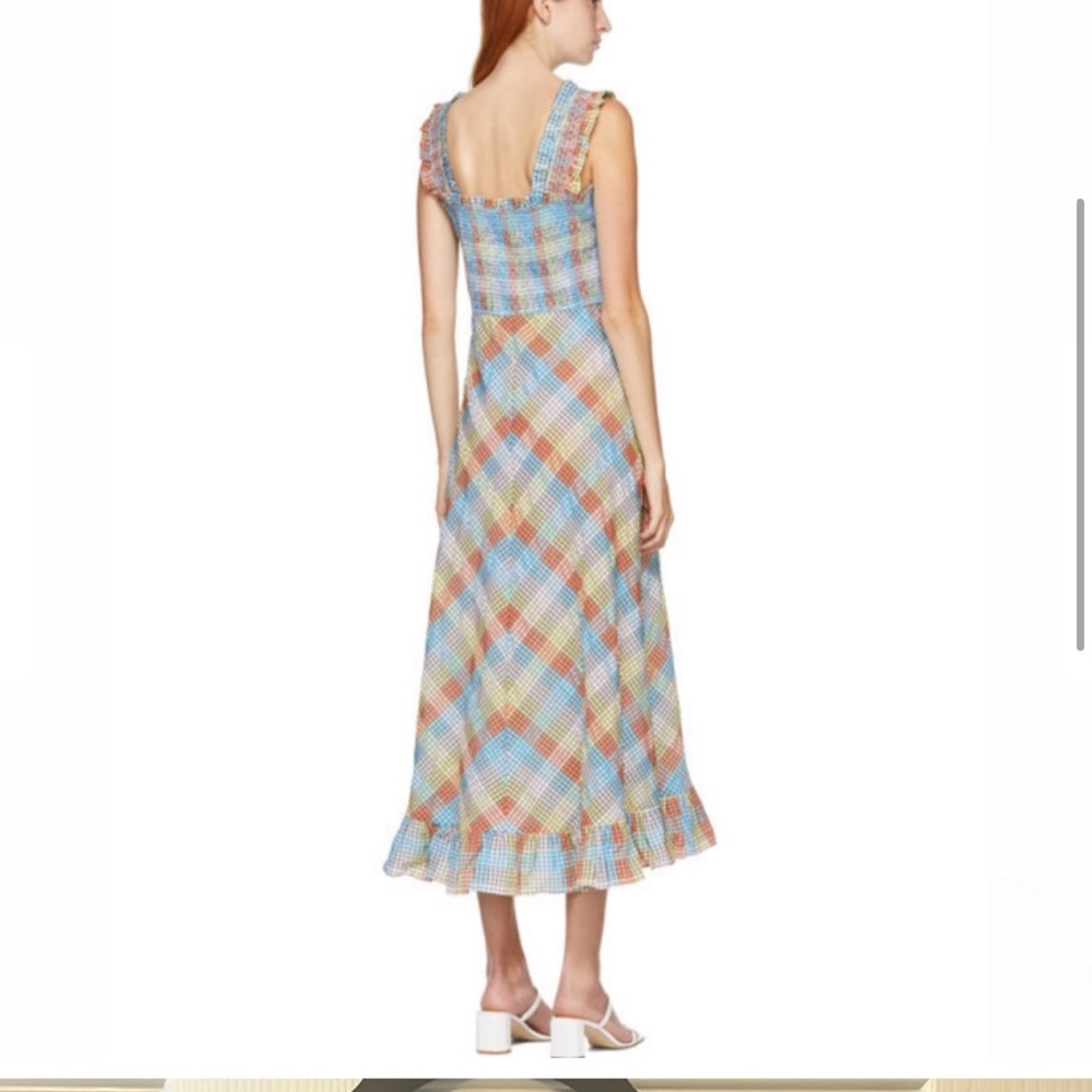 GANNI multicolor seersucker plaid dress - Picture 3 of 11